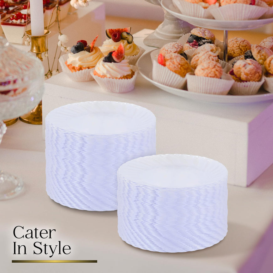 Stock Your Home Premium Clear Plastic Dessert Plates, 6