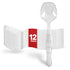 12 Count Disposable Clear Plastic Serving Utensils for Catering, Weddings, Holidays and More, Large Plastic Buffet Spoons, Stock Your Home
