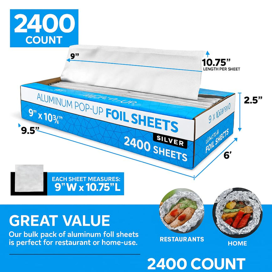 Popup Deli Foil 12*10.75 2400 Count
