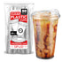 24 oz Clear Plastic Cups with Lids Disposable, Togo Drinking Cup with Strawless Sip Lid for Smoothie, Cold Brew Iced Coffee, Lemonade, Ice Latte, Boba, Party Drinks, Bulk, 24 Ounce (Set of 50)
