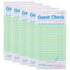 Stock Your Home Green Guest Check Books for Servers (5 Pack) Server Note Pads, Waiter Checkbook, Food Receipt Book, Restaurant Order Pad, Paper Checks, Waitress Accessories, 250 Total Tickets