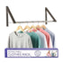 Double Foldable Clothing Rack w/ Extension Rod, Wall-Mounted Retractable Clothes Hanger for Laundry Dryer Room, Hanging Drying Rod, Small Collapsible Folding Garment Racks, Dorm Accessories (Gray)