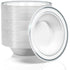 Stock Your Home Plastic Party Bowls (100 Pack) 12 Oz Elegant Disposable Dinnerware â€“ Fancy Shatterproof Tableware for Catering, Holidays, Party Supplies, Weddings & Everyday Use (Silver)