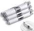 Pre Rolled Plastic Silverware Sets for Parties (50 Pack) Silver Cutlery Set, Disposable Spoons, Forks, Knives, Napkins Prewrapped, Heavy Duty Utensils Individually Wrapped for Wedding, Thanksgiving