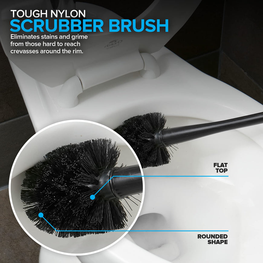 Stock Your Home Toilet Plunger Set - 2 Pack (Black)