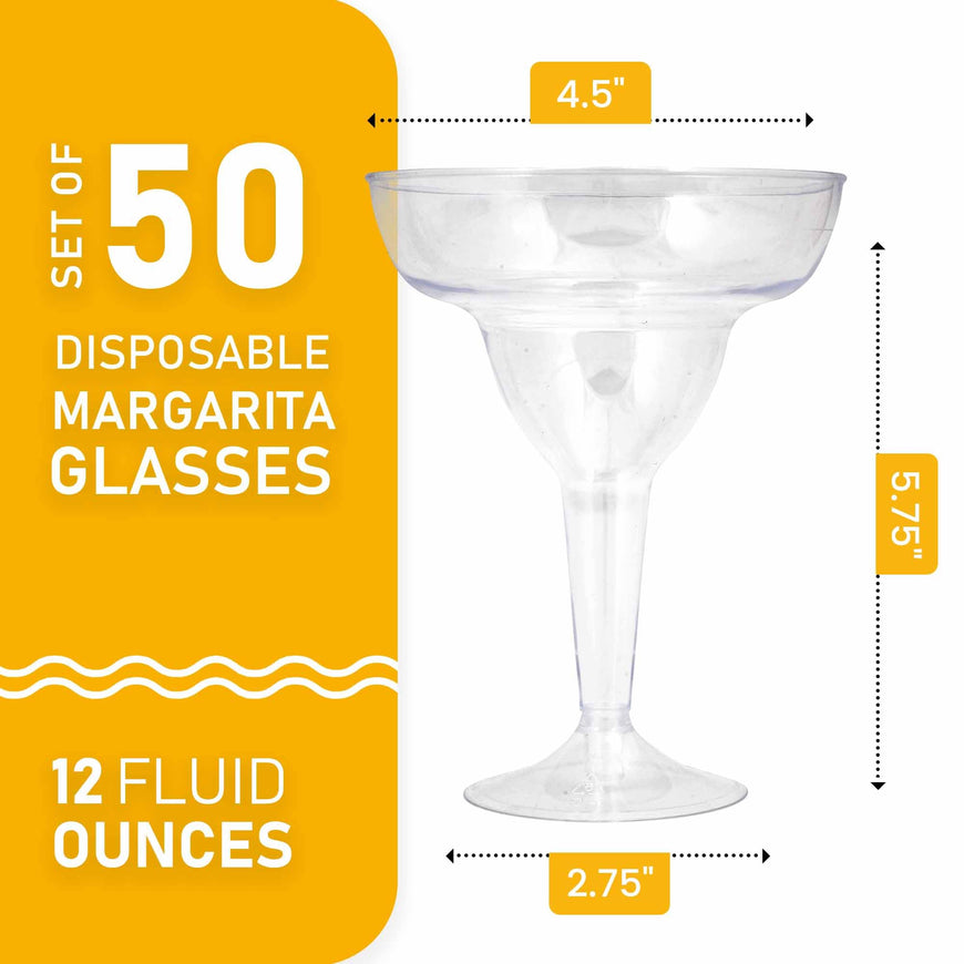 Clear Margarita Glasses 12oz 50pk