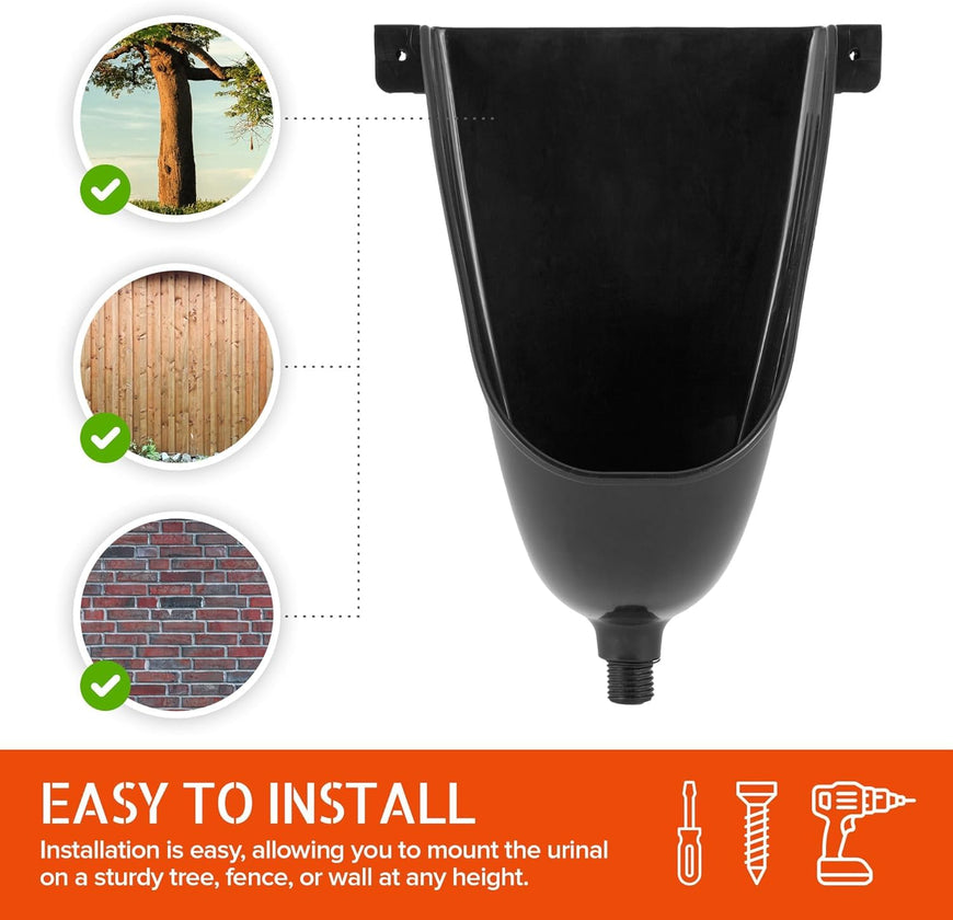 Stock Your Home Waterless Urinal - Black