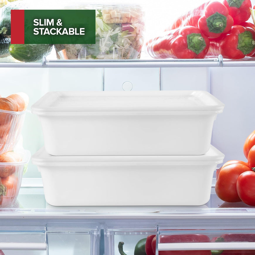 Stock Your Home Pizza Dough Proofing Container with Lid (2 Pack), Homemade Bread Dough Proofing Box