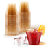 Elegant 9oz Gold & Clear Glitter Plastic Cups (50 Pack) - Fancy Disposable Wedding & Party Cups for Birthdays, Weddings, Holidays