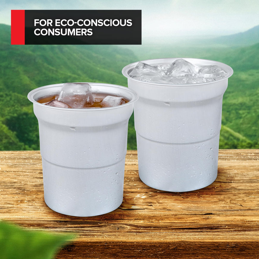 Stock Your Home 16oz Infinitely Recyclable Aluminum Cups (30 Pack) â€“ Premium Disposable & Reusable Metal Cups, Durable Aluminum Drinkware for Events, Parties, and 4th of July Celebrations