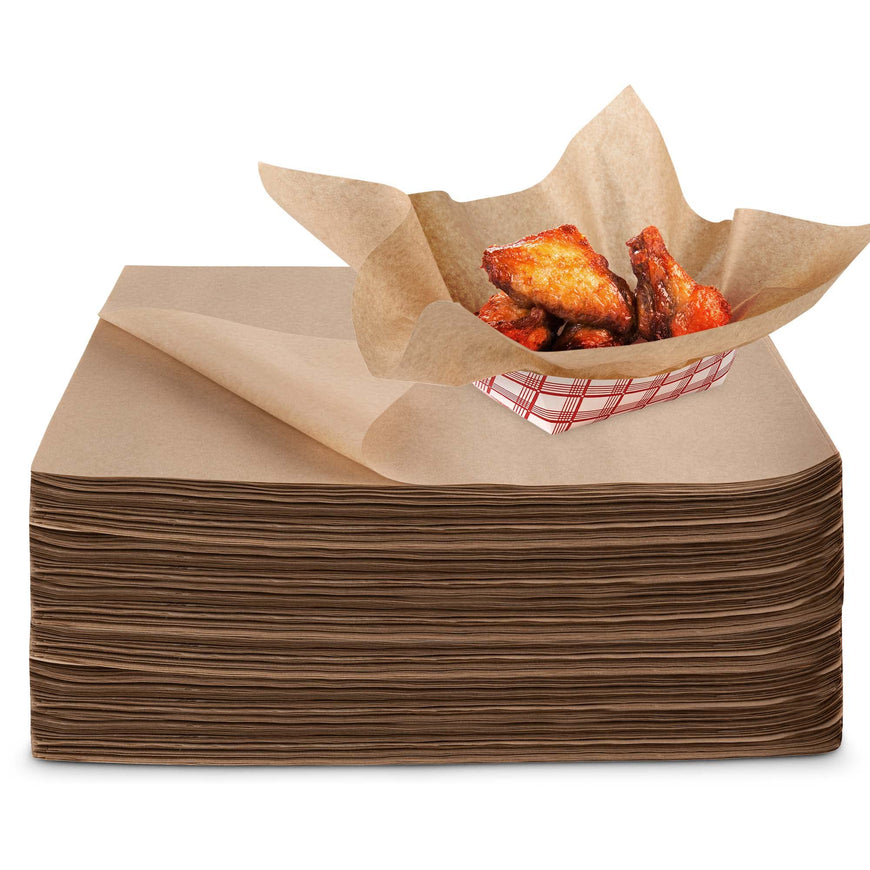 Deli Paper Sheets (1000 Count) 12-Inch Black Checkered Square Sandwich Wrapping Paper Grease Resistant Perfect for Concession Stand, Carnival, Party, Fast Food, Cheese, Basket Liner and Food Packaging