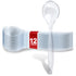 12 Count 10-Inch Disposable Serving Spoons, Clear Plastic Serving Spoons for Catering Weddings, Holiday Parties, and More, Large Plastic Serving Utensils for Buffet, Party Spoons, Stock Your Home