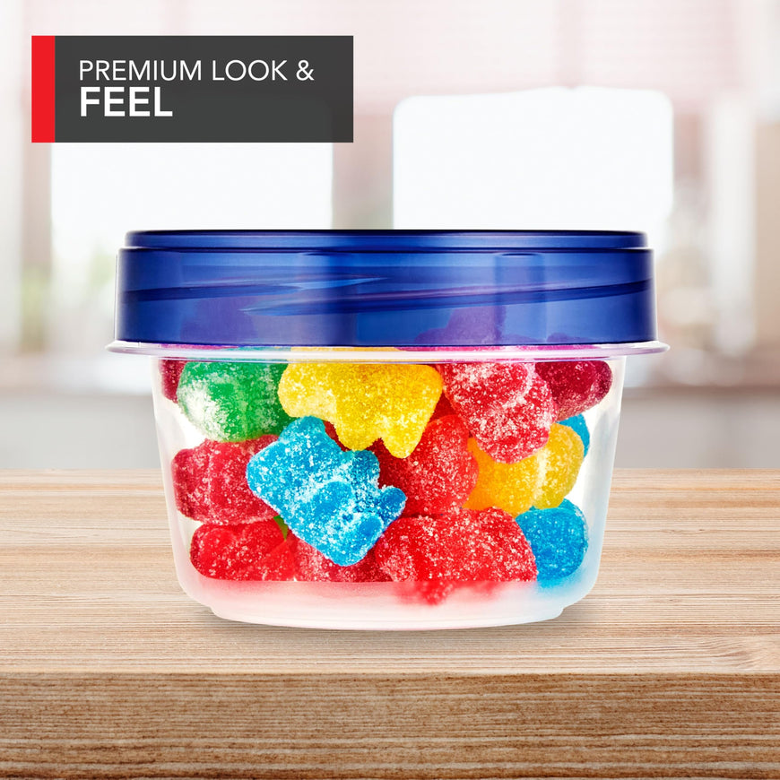 Stock Your Home 4oz Plastic Containers with Twist Top Lids (12 Pack), 1/2 Cup Small Freezer Containers for Leftover Food, Airtight Reusable Soup Containers with Lids, Microwave and Dishwasher Safe