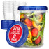 Stock Your Home 32oz Plastic Containers with Twist Top Lids (3 Pack) â€“ Quart Freezer Containers for Leftovers, Airtight Reusable Soup Storage, Microwave & Dishwasher Safe