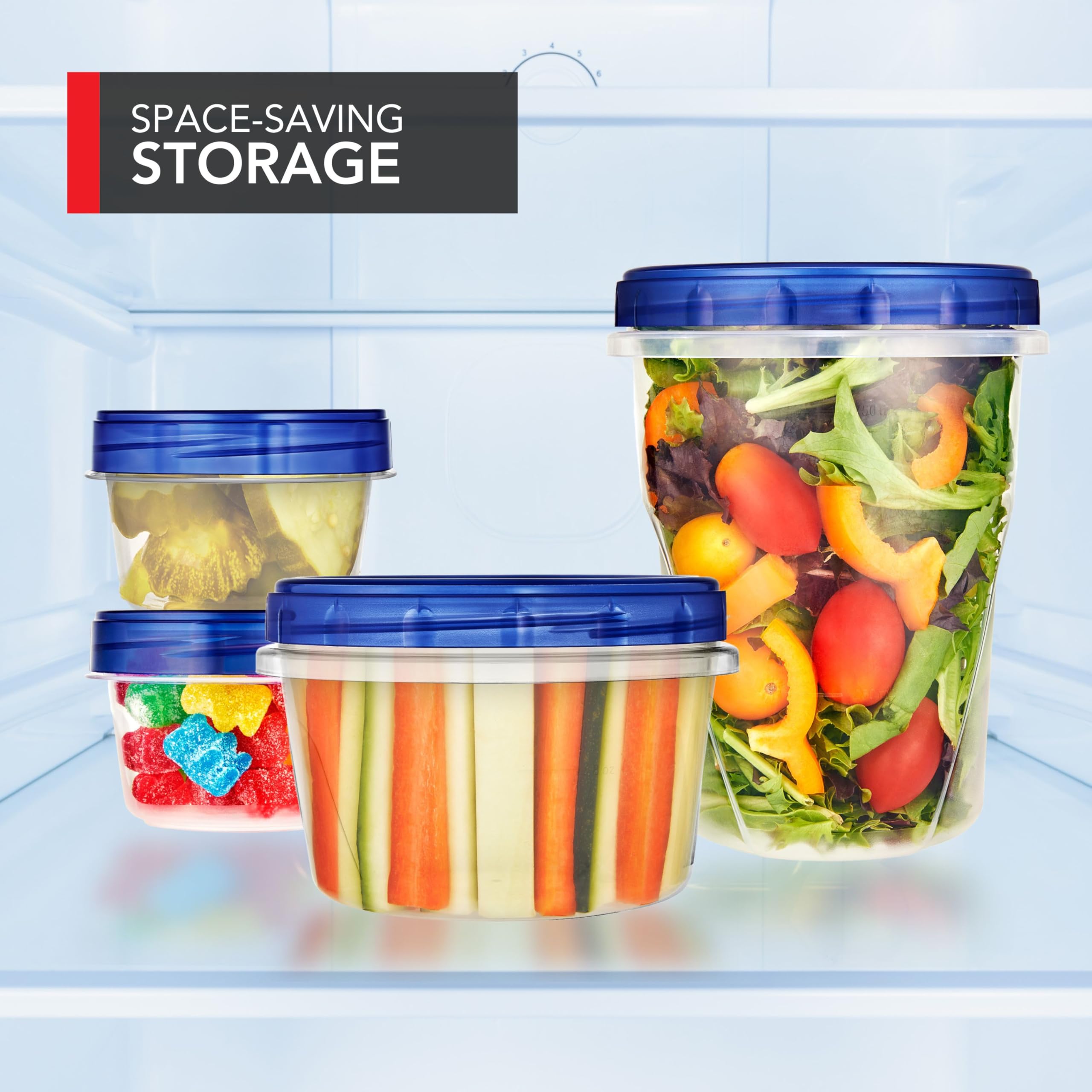 Stock Your Home 16oz Plastic Containers with Twist Top Lids (12 Pack) - Thumbnail 4