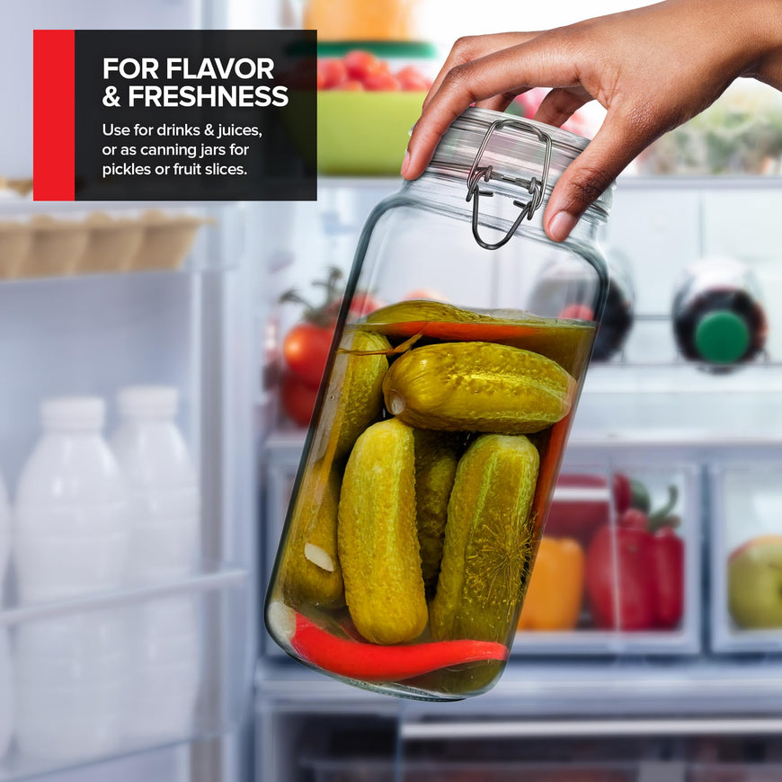 78oz Airtight Glass Jars (3 Pack)
