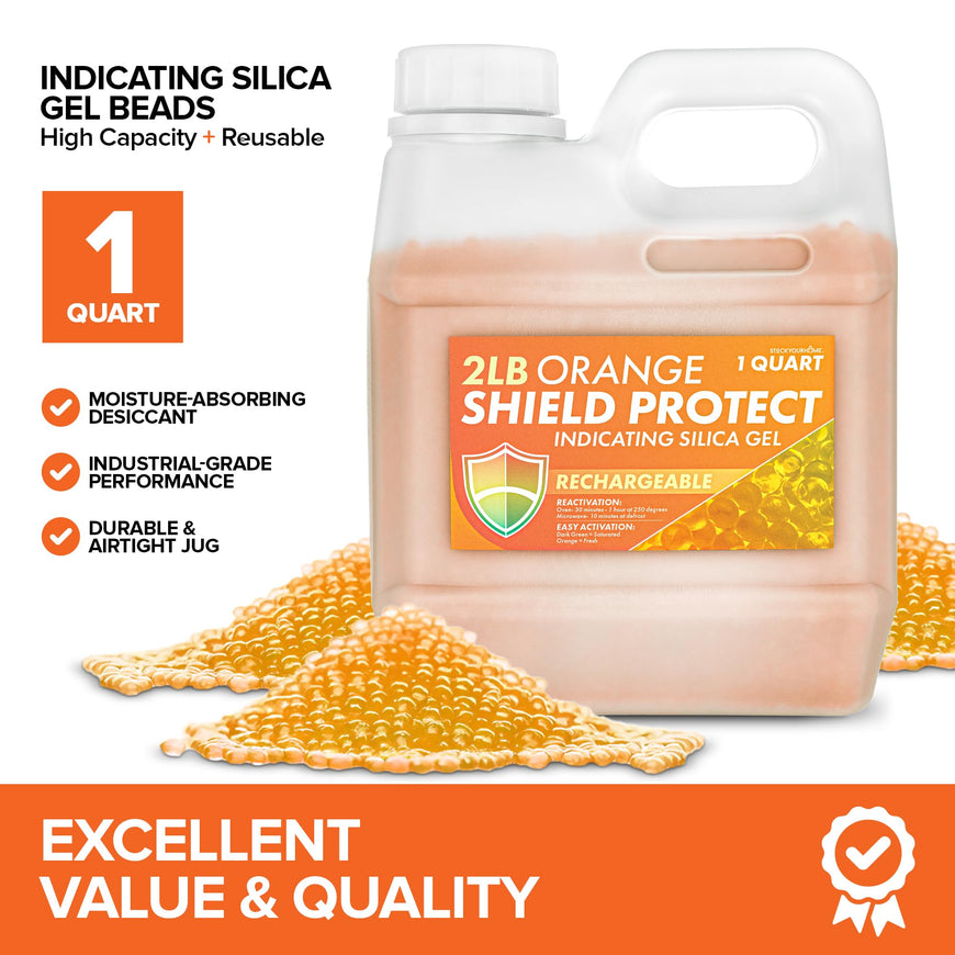 Indicating Silica Gel 2lb 3-5mm Beads (Orange)