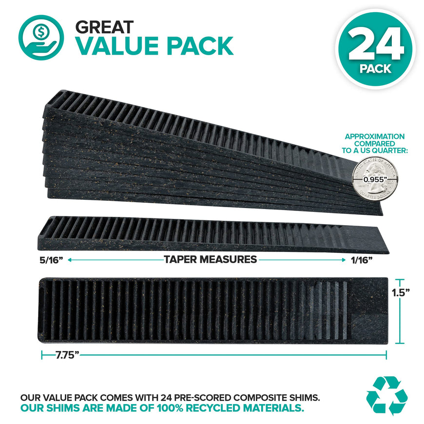 Stock Your Home Composite Shims - 24 Pack