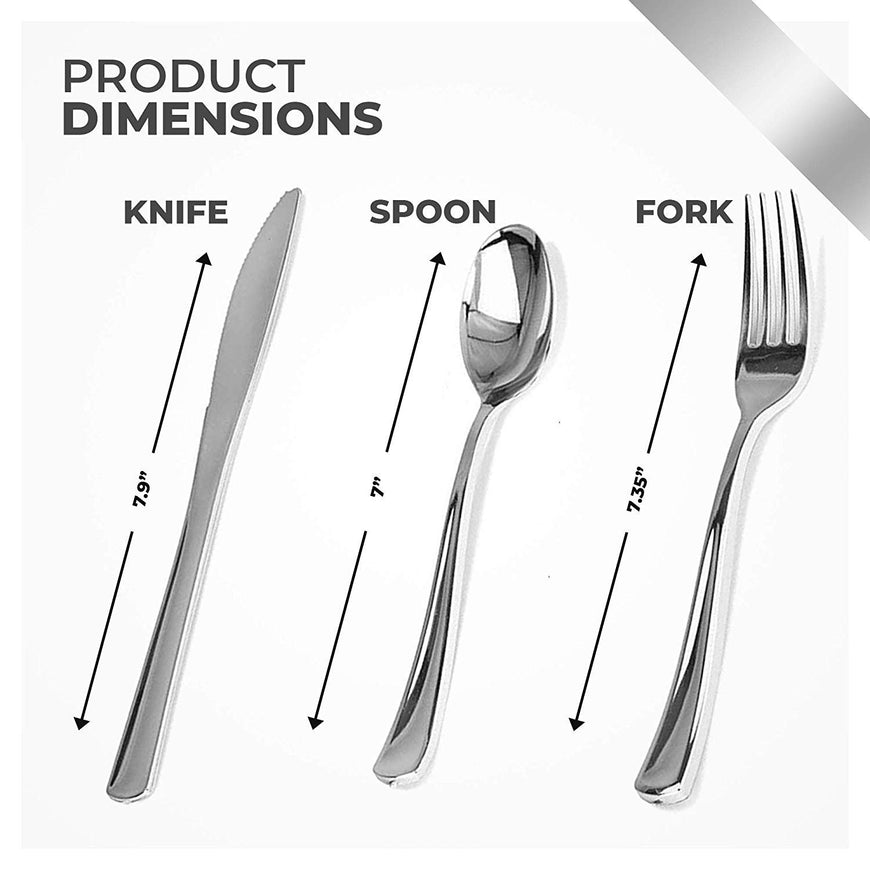 Stock Your Home 160 Piece Plastic Silverware Set Includes: 80 Forks, 40 Knives, 40 Spoons