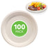 Compostable 6 Inch Paper Plate - 100 Pack - Natural Disposable Bagasse Plate - Eco-Friendly Plate Made of Sugarcane Fiber - 6 Inch Biodegradable Plate