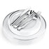 Stock Your Home Elegant 125 Piece Silver Rim Plastic Place Setting Set with Silverware - Solid, Disposable & Heavy-duty Includes: 25 Dinner Plates, 25 Dessert Plates, 25 Forks, 25 Knives, 25 Spoons