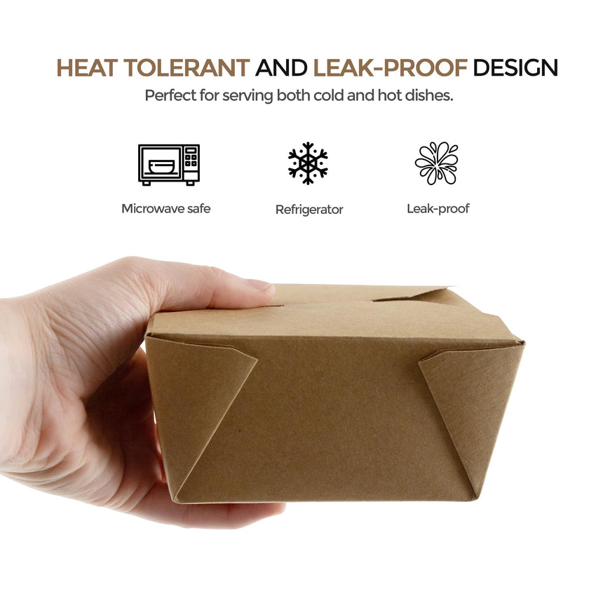 Eco Friendly Brown Takeout Boxes - 30 oz -200 Pack