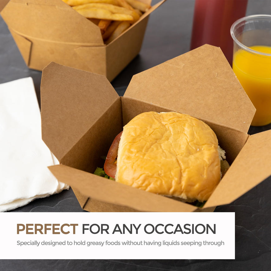 Eco Friendly Brown Takeout Boxes - 30 oz -200 Pack