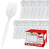 Stock Your Home Medium Weight White Plastic Spork - 100 Pack