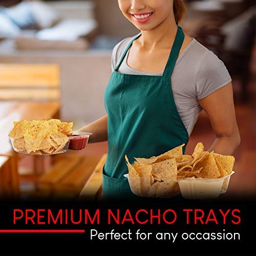 Stock Your Home Large Plastic Nacho Trays 22oz- 100 Count