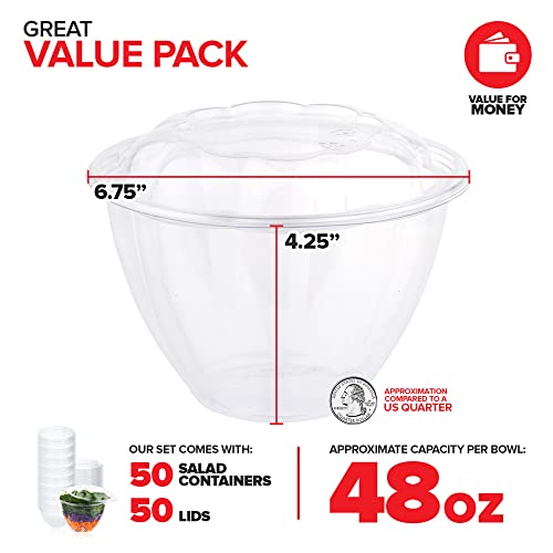 Stock Your Home 48 oz salad container- 50 Count