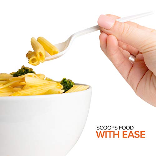 Stock Your Home Medium Weight White Plastic Spork - 100 Pack