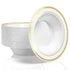 Stock Your Home 12 Oz Fancy Disposable Dinner Bowls for Holidays, Parties, Weddings, Catering, 50 Bowls (Gold)