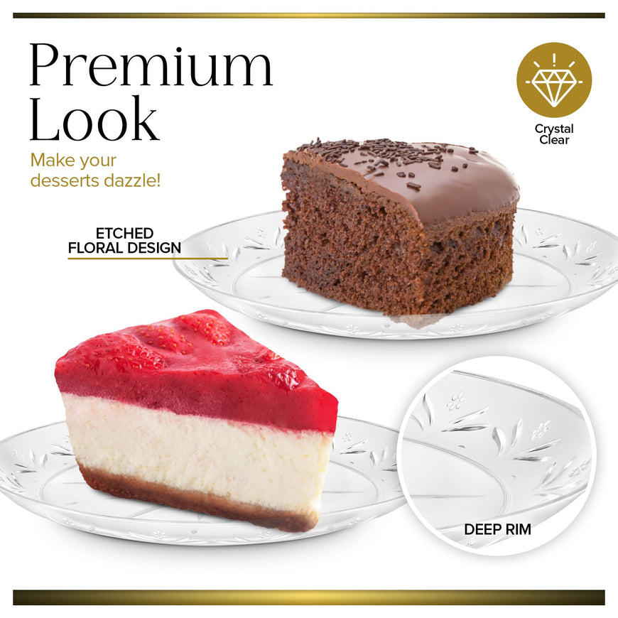 Stock Your Home 100 Count Premium Clear Plastic Plates 7