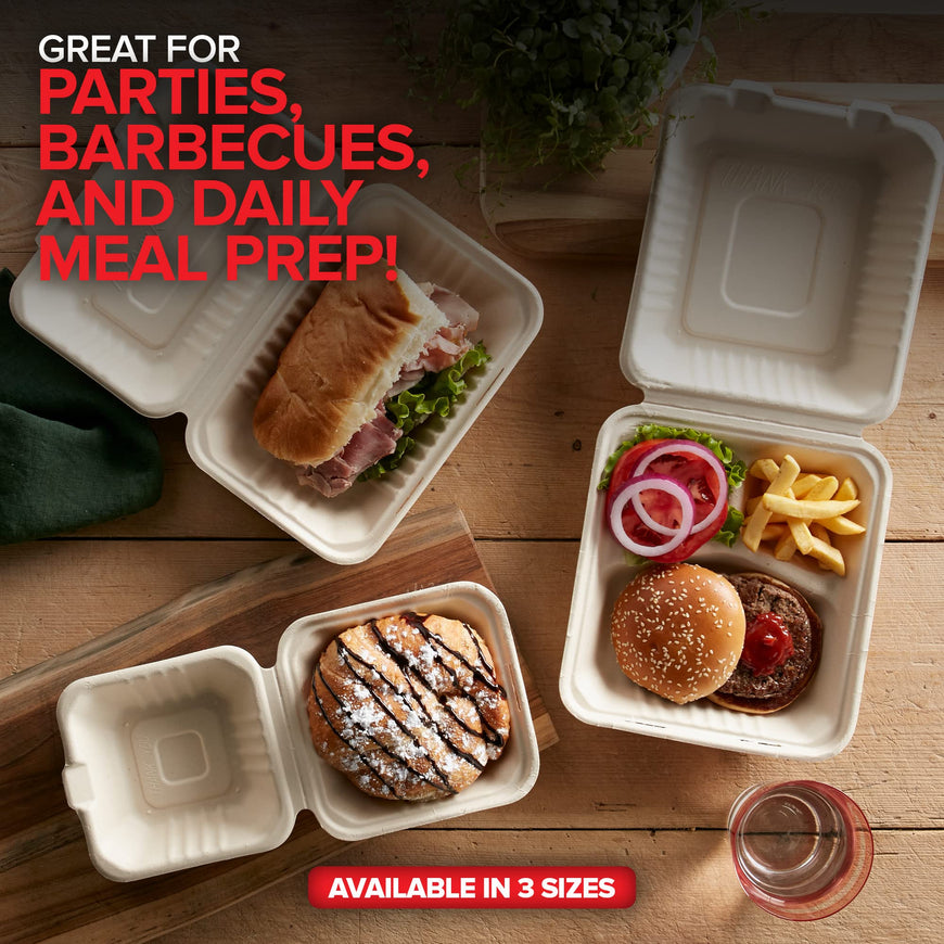 Clamshell Take Out Food Containers 6