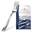 Stock Your Home 100 Disposable Heavy Duty Plastic Forks, Fancy Plastic Silverware Looks Like Real Cutlery - Utensils Perfect for Catering Events, Restaurants, Parties and Weddings (Silver)