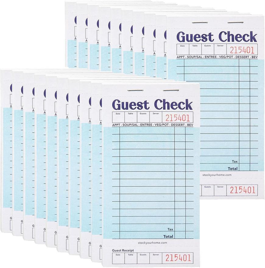 Guest Check Pad - Blue (160 Pack)