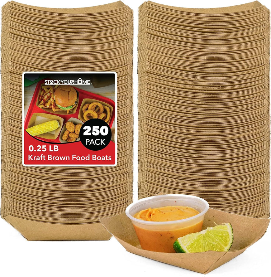 0.25 Lb Brown Paper Trays (1000 Pack)