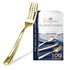 Stock Your Home 100 Disposable Heavy Duty Plastic Forks, Fancy Plastic Silverware Looks Like Real Cutlery - Utensils Perfect for Catering Events, Restaurants, Parties and Weddings (Gold)