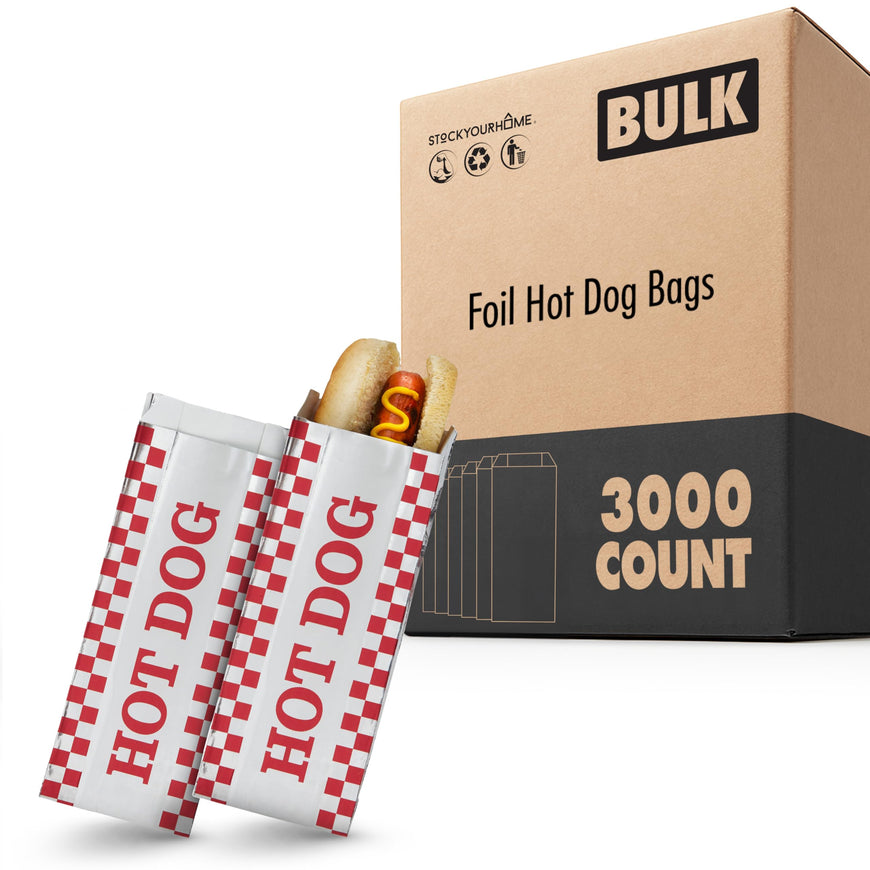 Foil Hot Dog Bags (3000 Pack)