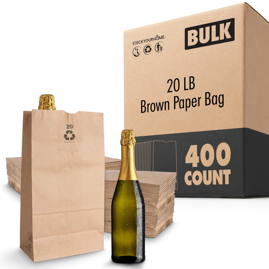 20 LB Brown Paper Bag (400 Pack)
