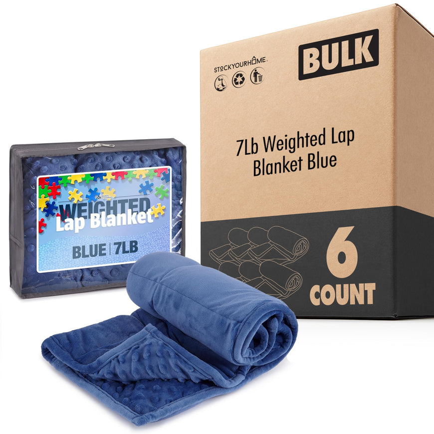 Weighted Lap Blanket Blue 7Lb 6 Pack