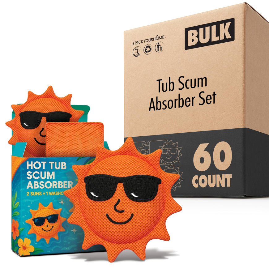 Tub Scum Absorber Set (60 Pack & 30 Cleaning Cloth)