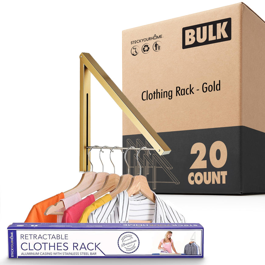 Clothing Rack - Gold 20 Pack