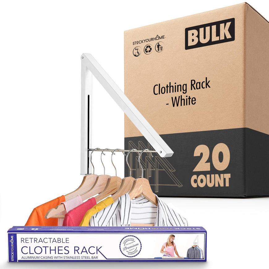 Clothing Rack - White 20 Pack