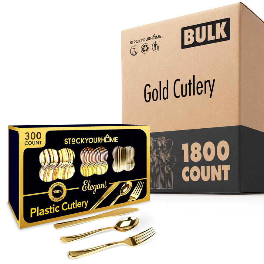 Gold Cutlery (1800 Pack)