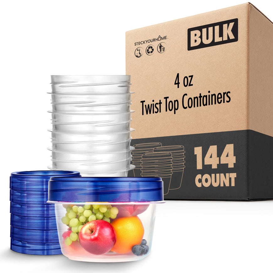 Twist Top Containers - 4oz (144 Pack)