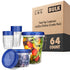 Twist Top Containers - 6x32oz 10x16oz (64 Count Combo Pack)