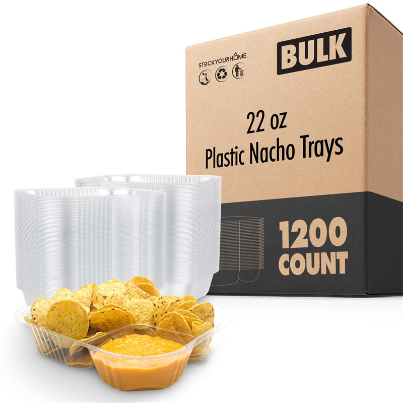 22 oz Plastic Nacho Trays (1200 Pack)