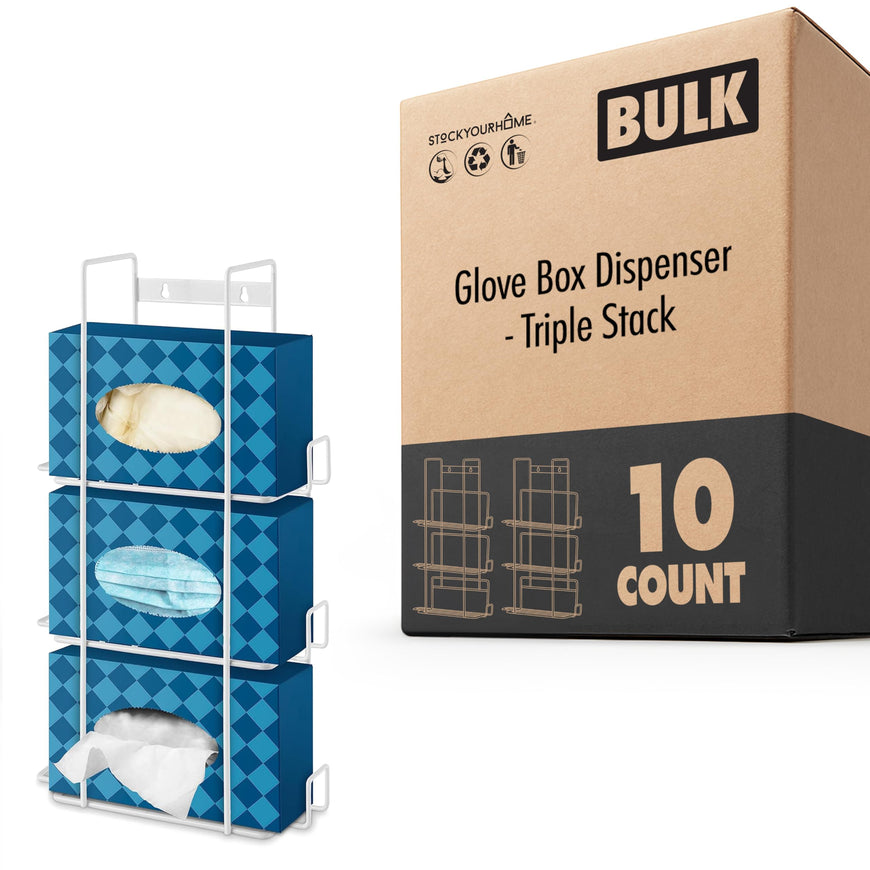 Glove Box Dispenser - Triple Stack 10 Pack