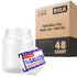 Half-Gallon Clear Plastic Jars (48 Pack) - white lids